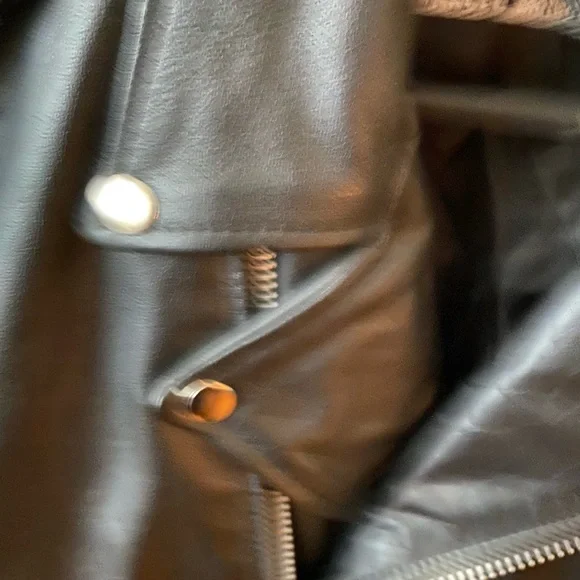 Leather Motorcycle 🏍 😎jacket size 52 - Picture 8 of 9